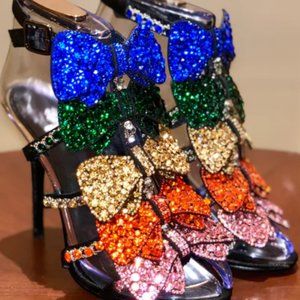 Shane Justin Bow Berry Sandals